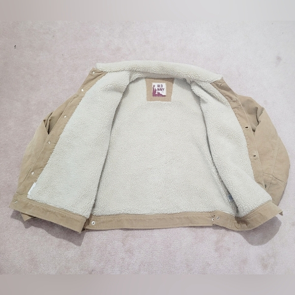 OLD NAVY Sherpa Lined Corduroy Jacket 100% Cotton Unisex Size XL Excellent Cond - Picture 7 of 12